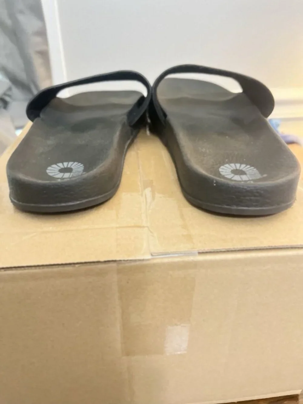 Akademiks Men's Slides Sandals Sz 13 Gray Black Comfort Footbed Athletic Logo